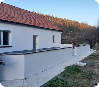 Realizace - rekonstrukce domu Březová nad Svitavou 2024, foto před a po